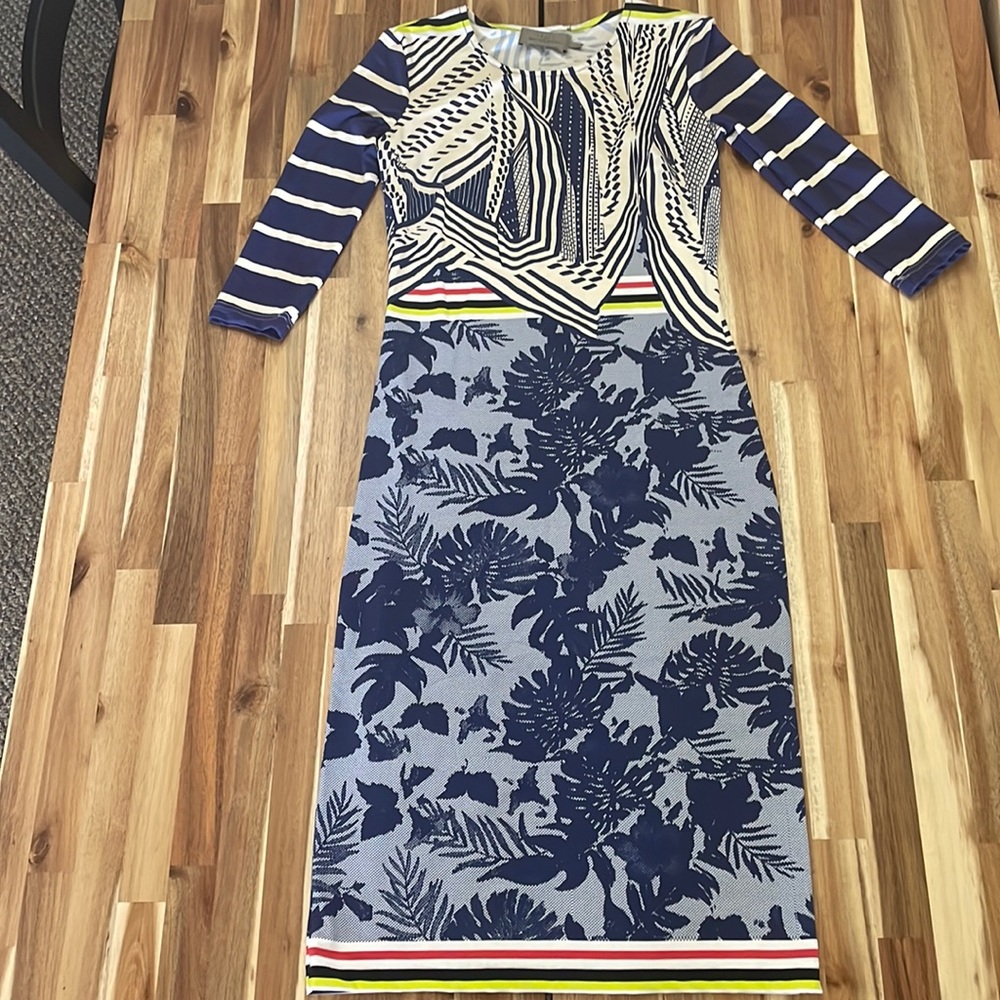 Preen by Thornton Bregazzi Fitted Patterned Dress Small